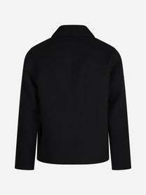 Cappotto Dante corto in lana nero - vista posteriore