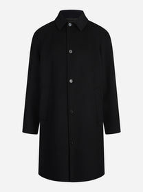 Cappotto Marcello in lana nero - vista frontale