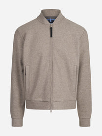 Bomber Basko in tessuto mélange beige - vista frontale