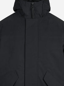 Parka Hime con cappuccio nero - dettaglio del prodotto