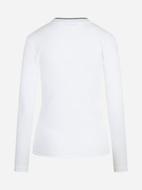 Maglia a microcostine in jersey bianco - vista posteriore