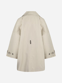 Trench doppiopetto in twill beige - vista posteriore
