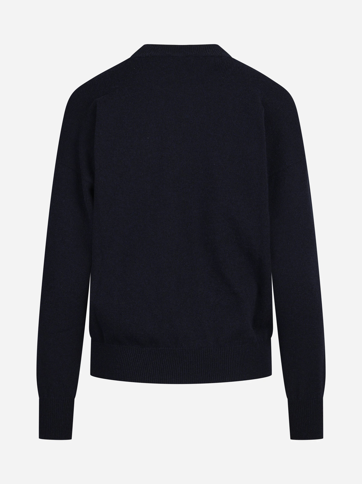 Maglia in lana seta e cashmere blu - vista posteriore