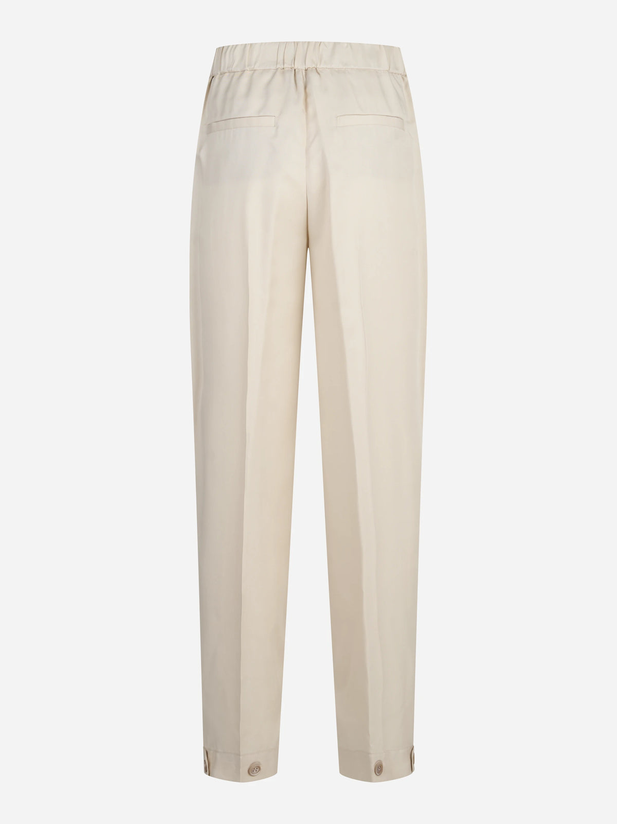 Pantaloni dritti in lyocell beige - vista posteriore