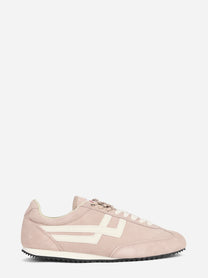 Sneaker Racer 77 in suede rosa - vista laterale