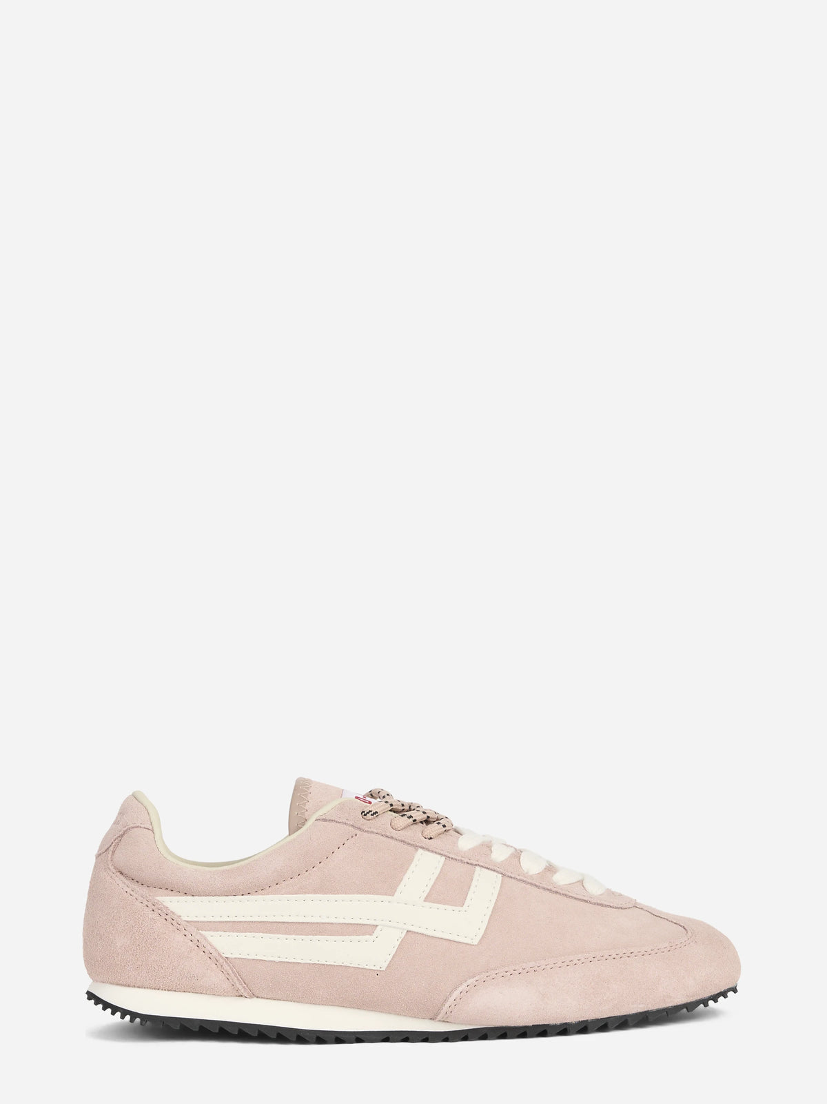 Sneaker Racer 77 in suede rosa - vista laterale