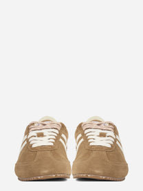 Sneaker Racer 82 in suede marrone - vista frontale