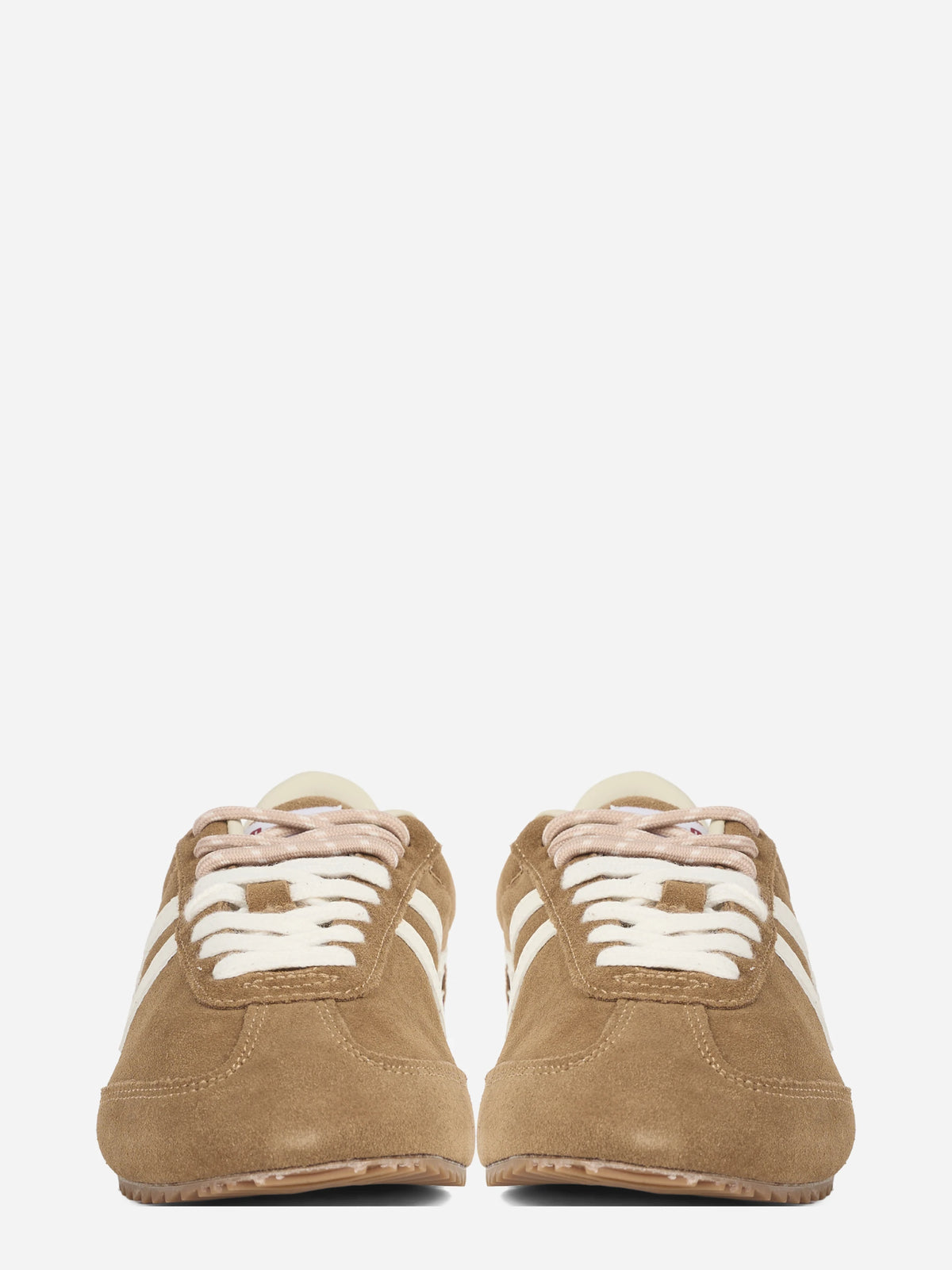 Sneaker Racer 82 in suede marrone - vista frontale