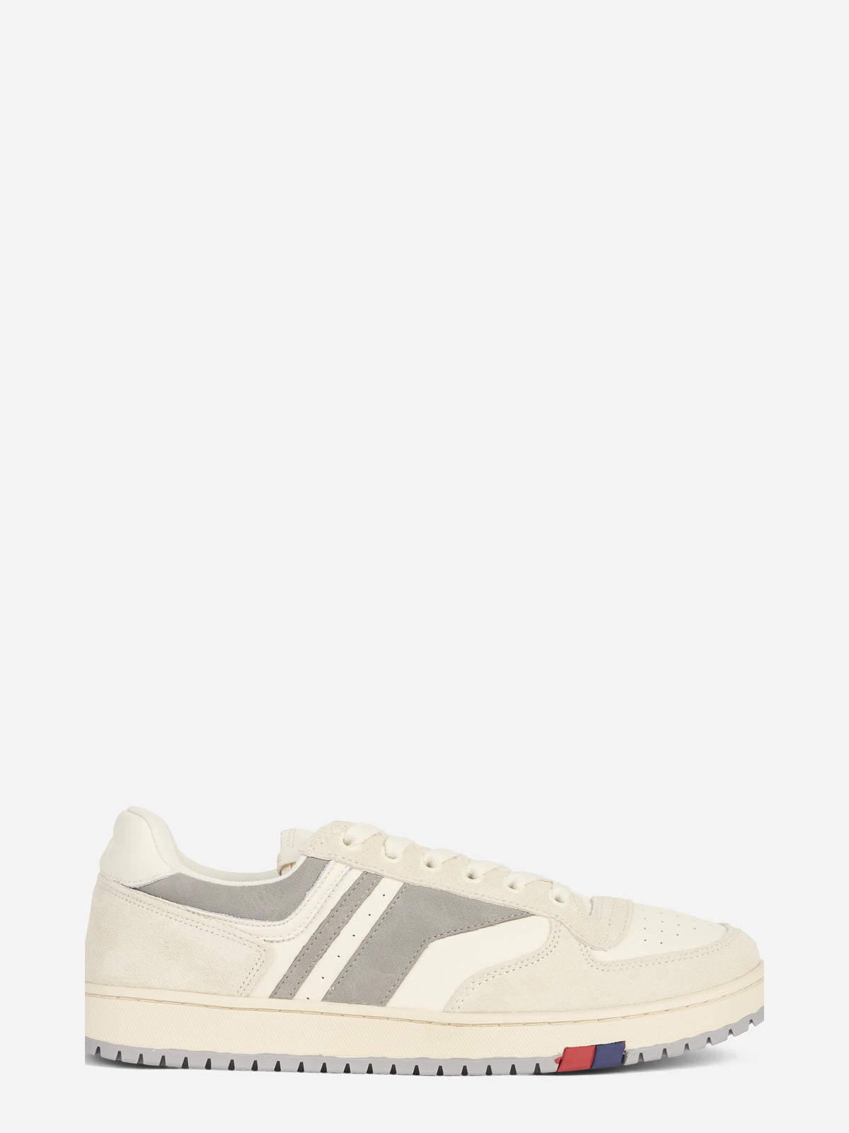 Sneaker Sky in pelle grigia - vista laterale