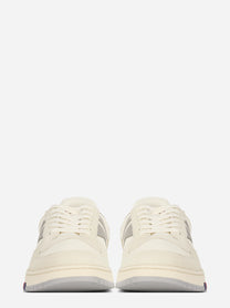 Sneaker Sky in pelle grigia - vista frontale