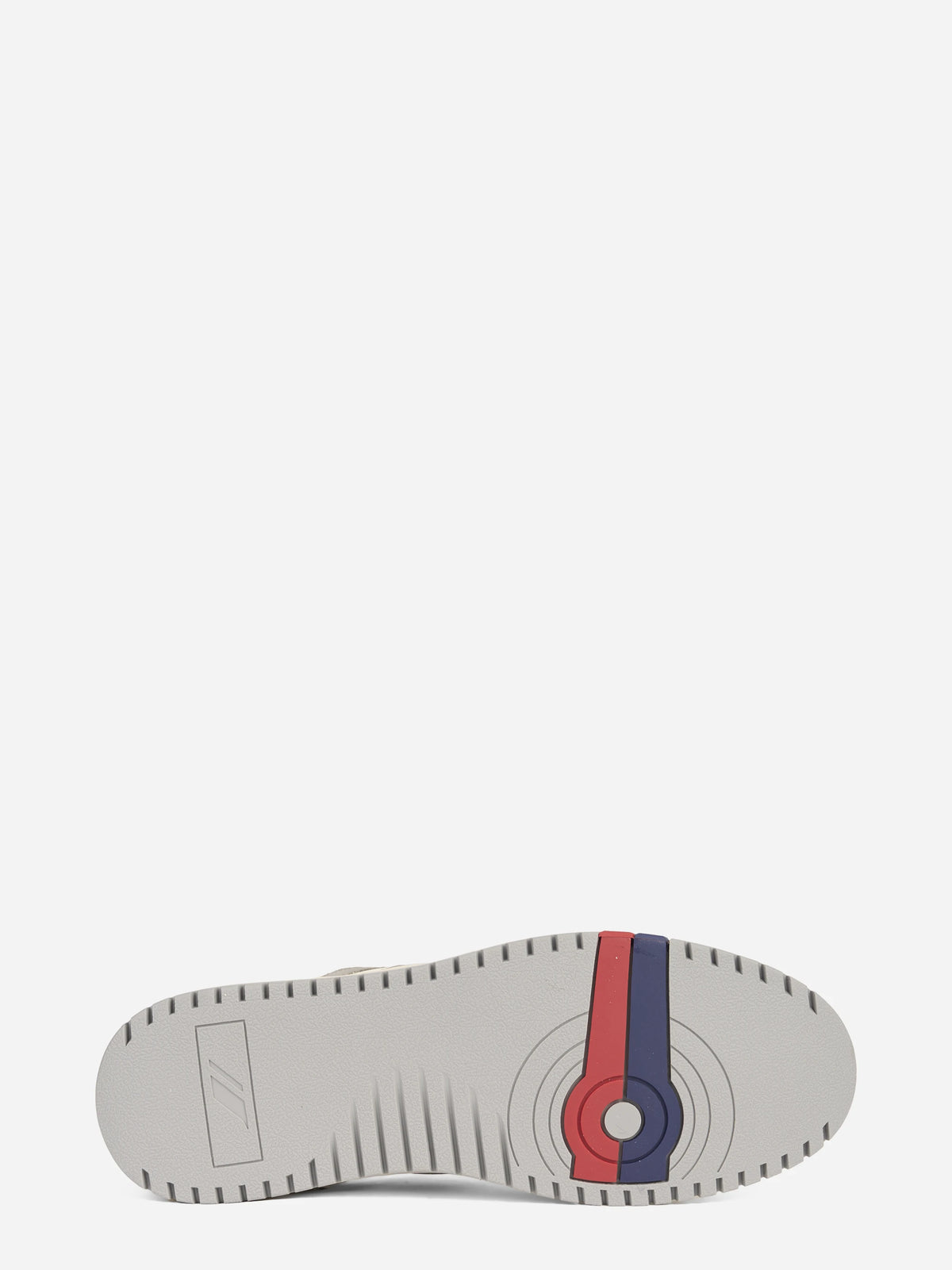 Sneaker Sky in pelle grigia - vista posteriore