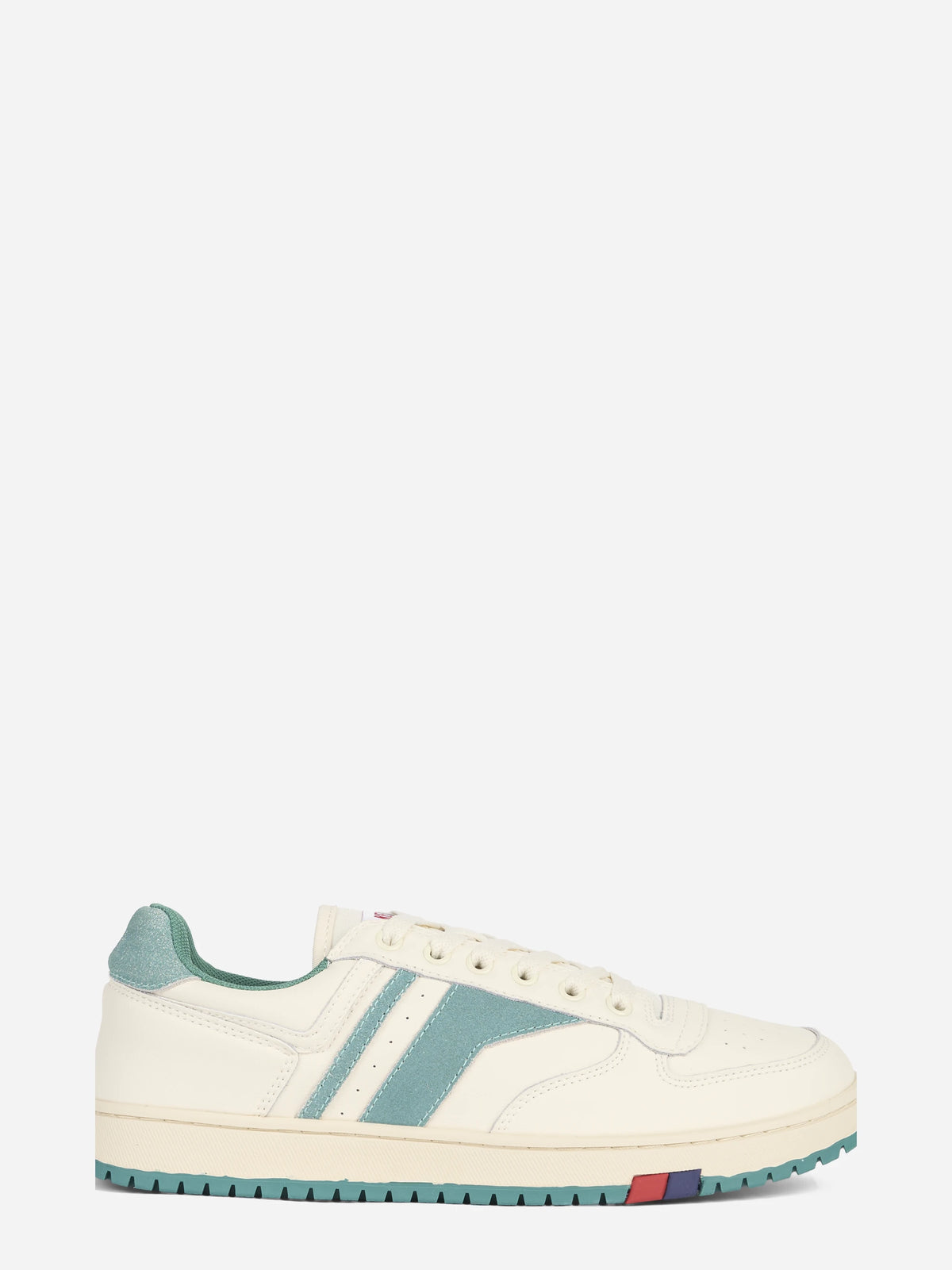 Sneaker Sky in pelle verde - vista laterale