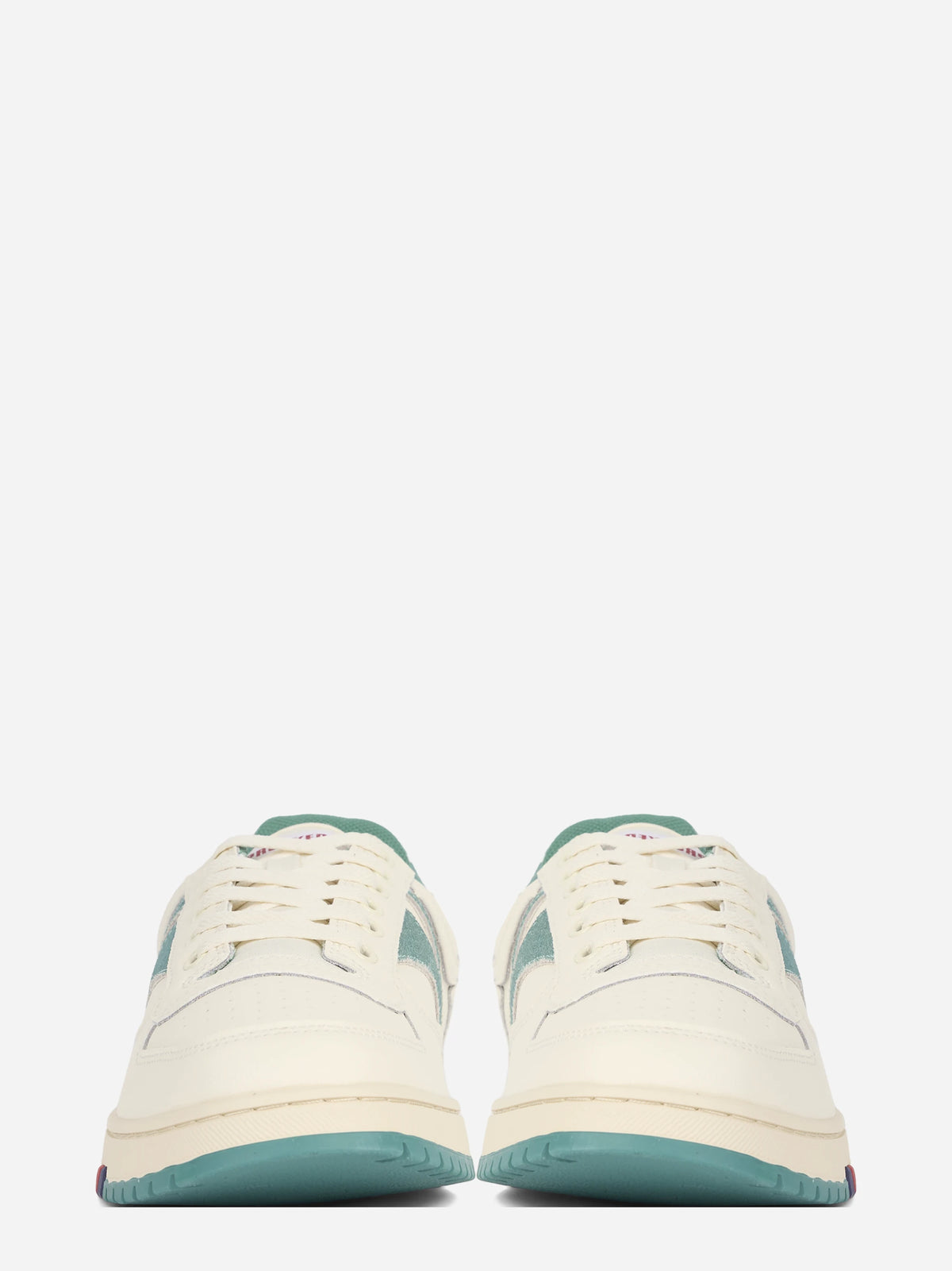 Sneaker Sky in pelle verde - vista frontale