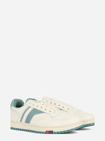 Sneaker Sky in pelle verde - vista tre quarti