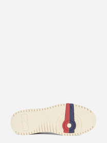 Sneaker Sky in pelle bianca e rosa - vista posteriore