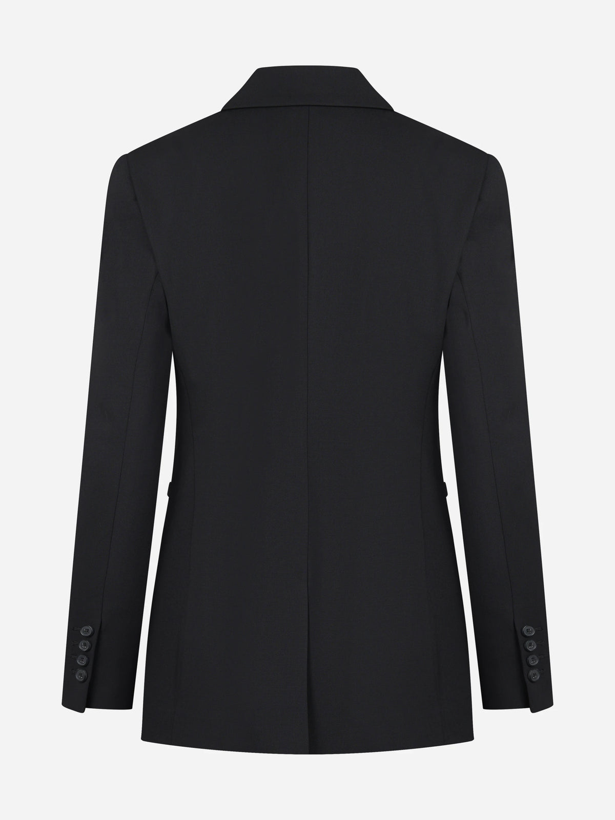 Blazer Romy doppiopetto in lana stretch nero - vista posteriore