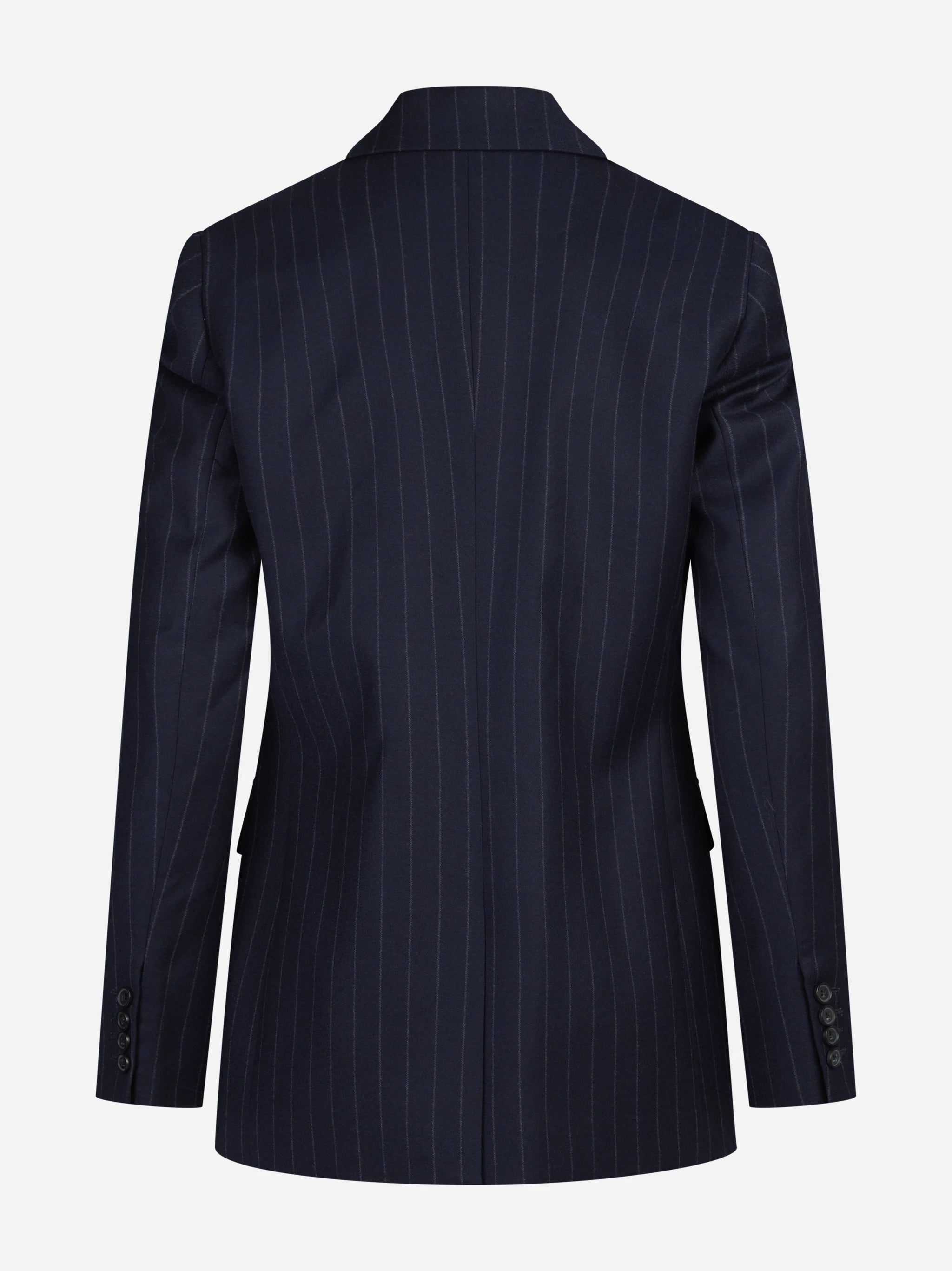 Blazer monopetto gessato blu - vista posteriore