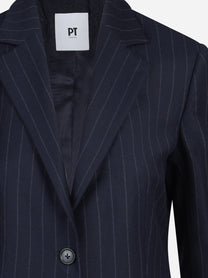 Blazer monopetto gessato blu - dettaglio del prodotto