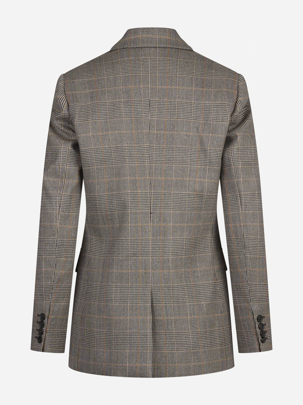 Blazer monopetto Principe di Galles beige - vista posteriore
