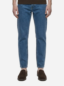 Jeans Rebel carrot fit in denim fermo blu