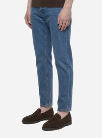 Jeans Rebel carrot fit in denim fermo blu