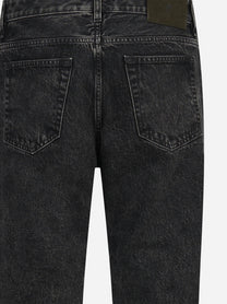 Jeans cinque tasche in denim nero - vista laterale e dettagli