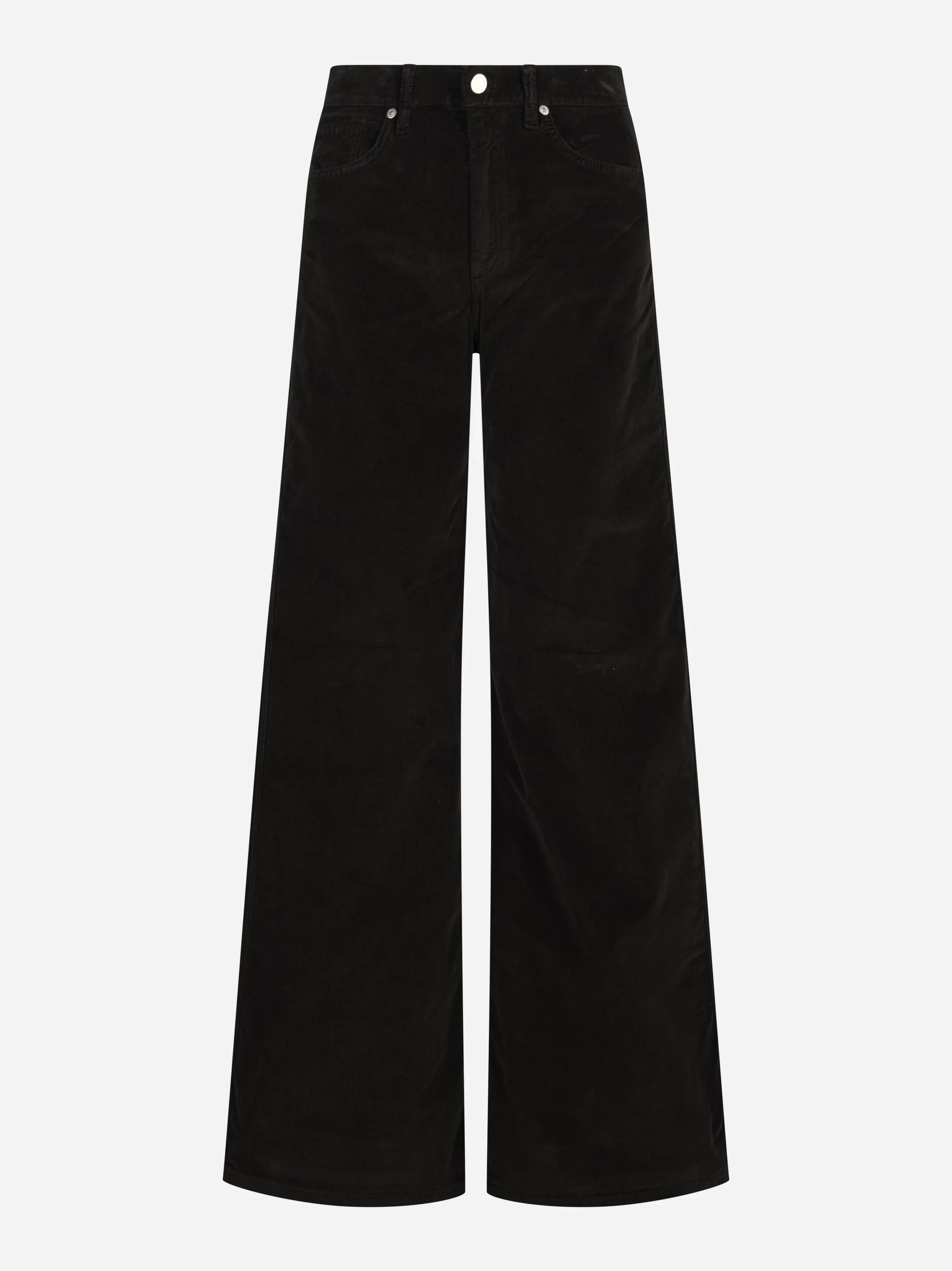 Jeans Cindy wide leg marroni - vista frontale