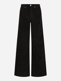 Jeans Cindy wide leg marroni - vista frontale