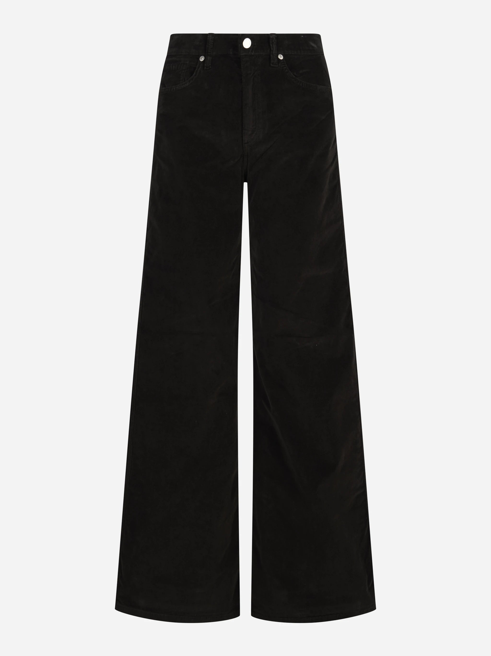 Jeans Cindy wide leg marroni - vista frontale