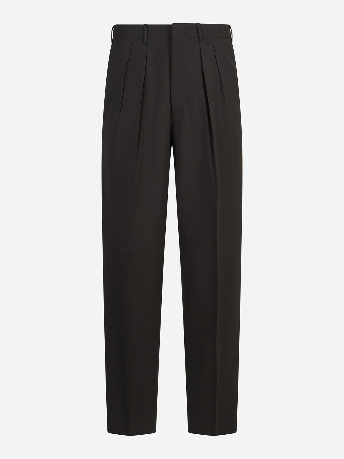 Pantalone Wide bi-stretch testa di moro - vista frontale