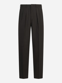 Pantalone Wide bi-stretch testa di moro - vista frontale