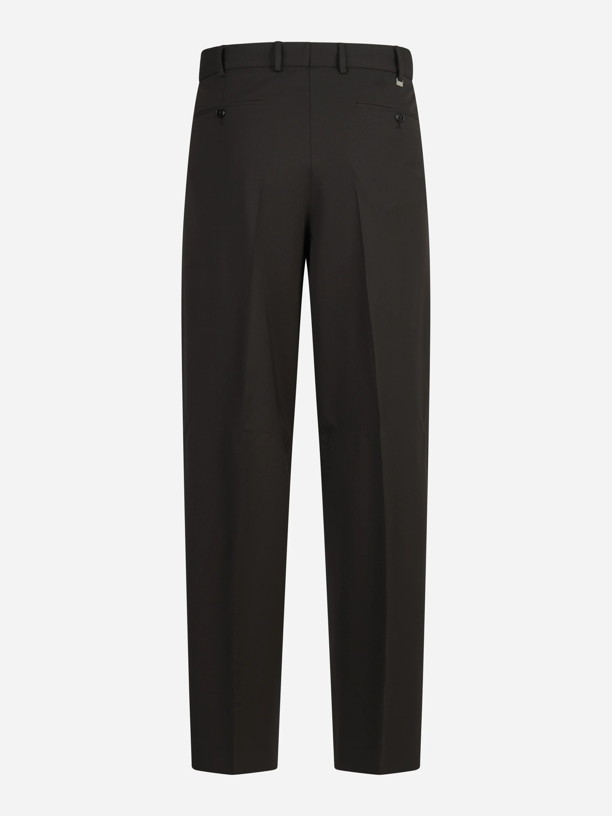 Pantalone Wide bi-stretch testa di moro - vista posteriore
