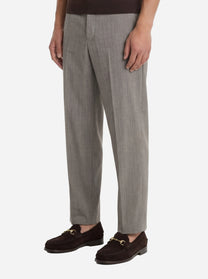 Pantalone loose fit Dandy in lana beige
