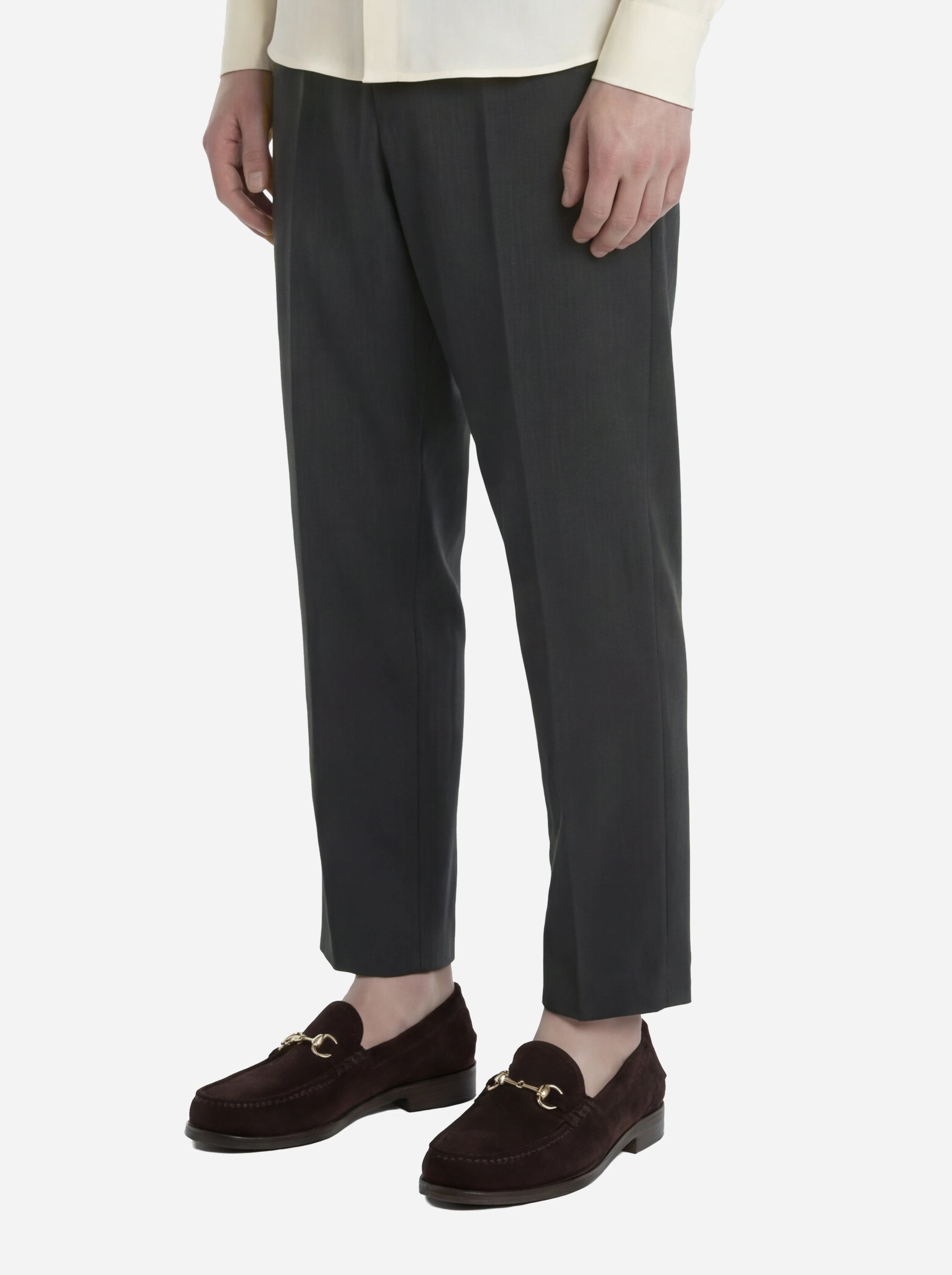 Pantalone loose fit Dandy in lana grigio