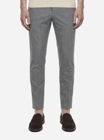 Pantalone skin fit Dieci in lana stretch grigio