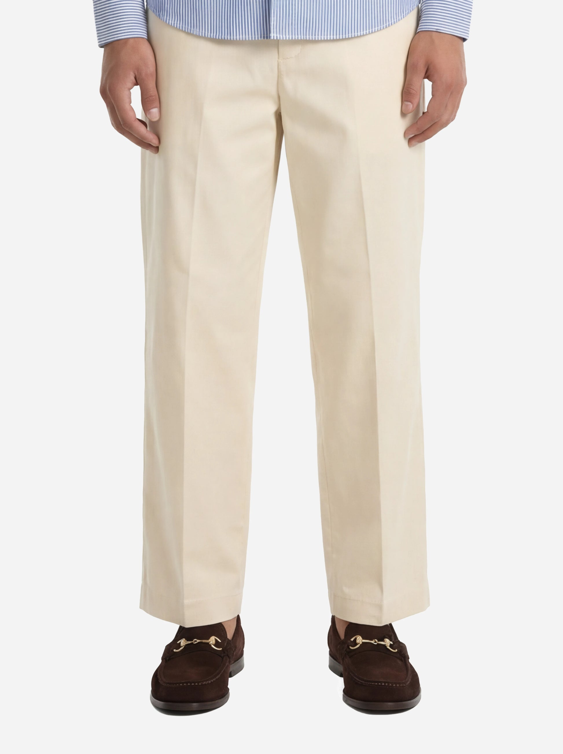 Pantalone loose fit Dandy in cotone bianco