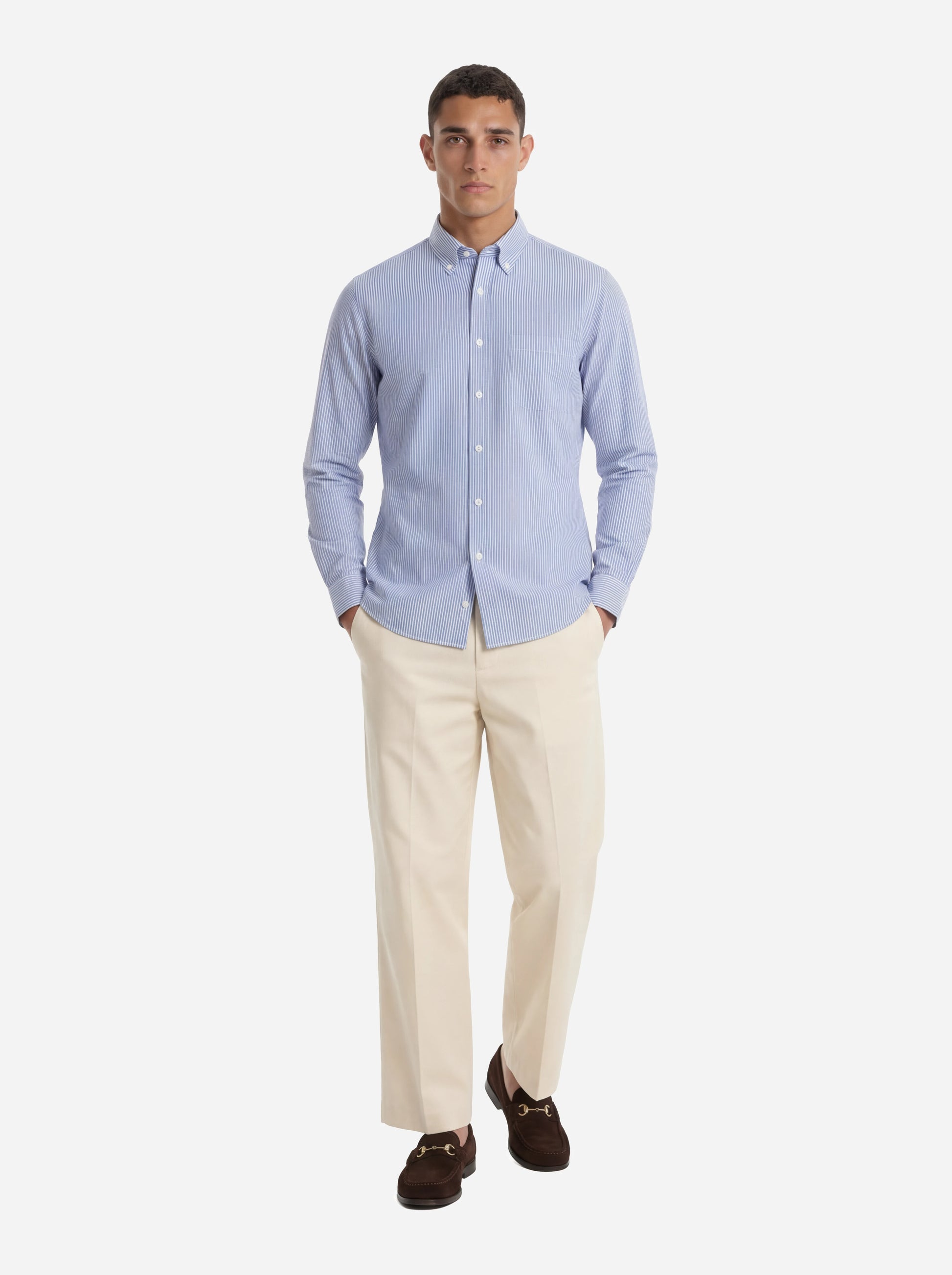 Pantalone loose fit Dandy in cotone bianco