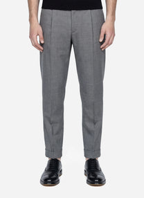 Pantalone Rebel in fresco lana stretch grigio