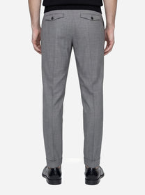 Pantalone Rebel in fresco lana stretch grigio