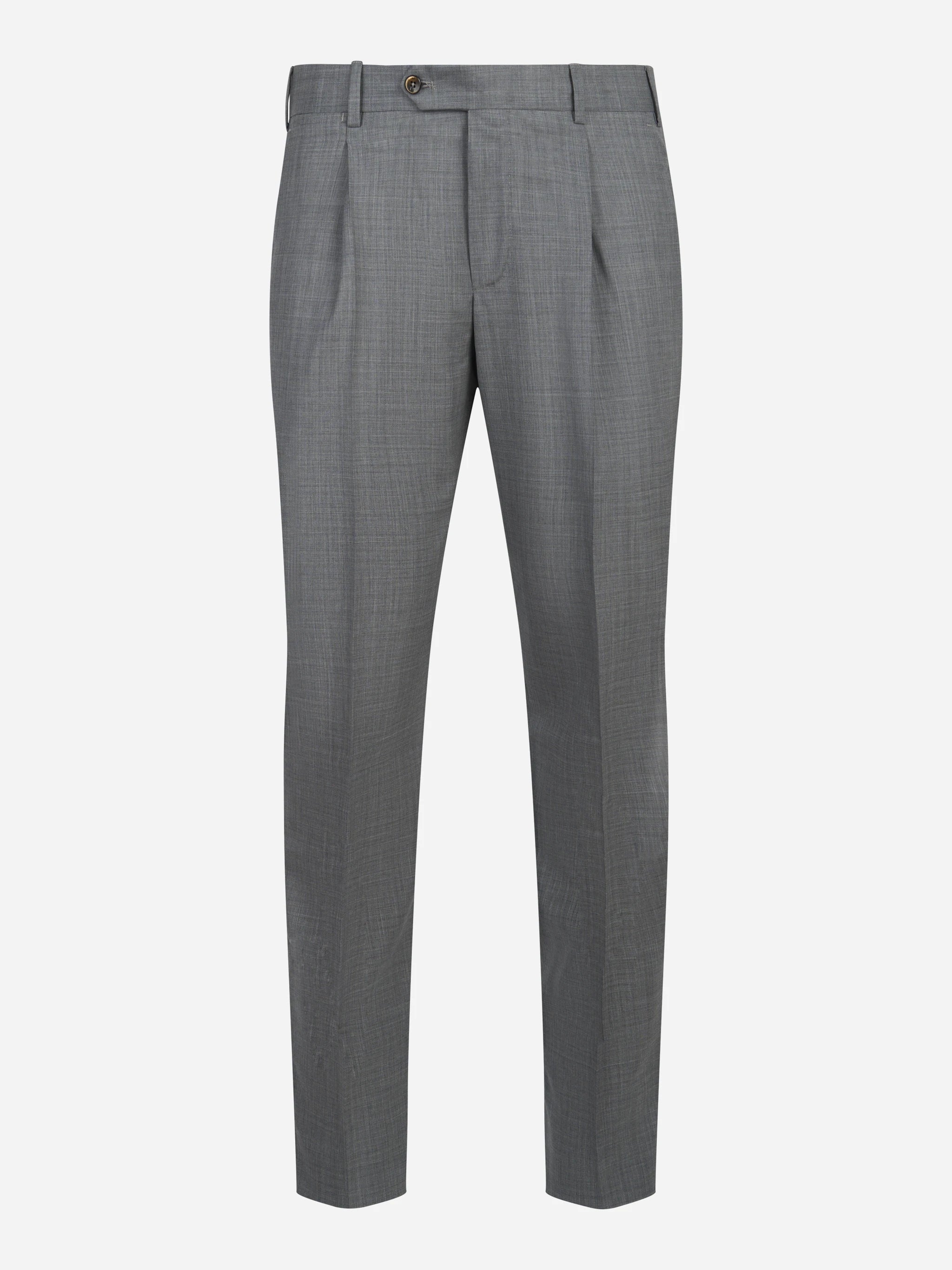 Pantalone Union con una pince in lana light grigio