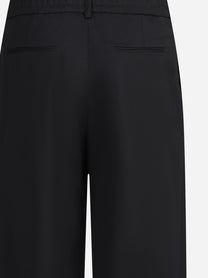 Pantaloni Lorenza in lana vergine stretch neri - dettaglio del prodotto