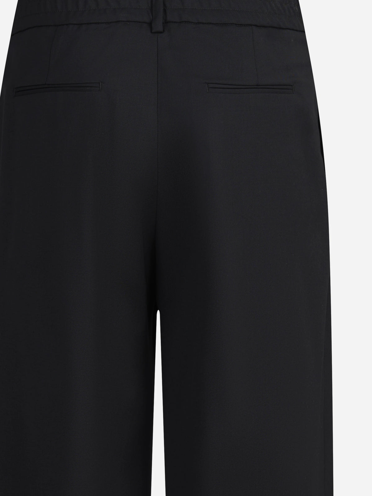 Pantaloni Lorenza in lana vergine stretch neri - dettaglio del prodotto