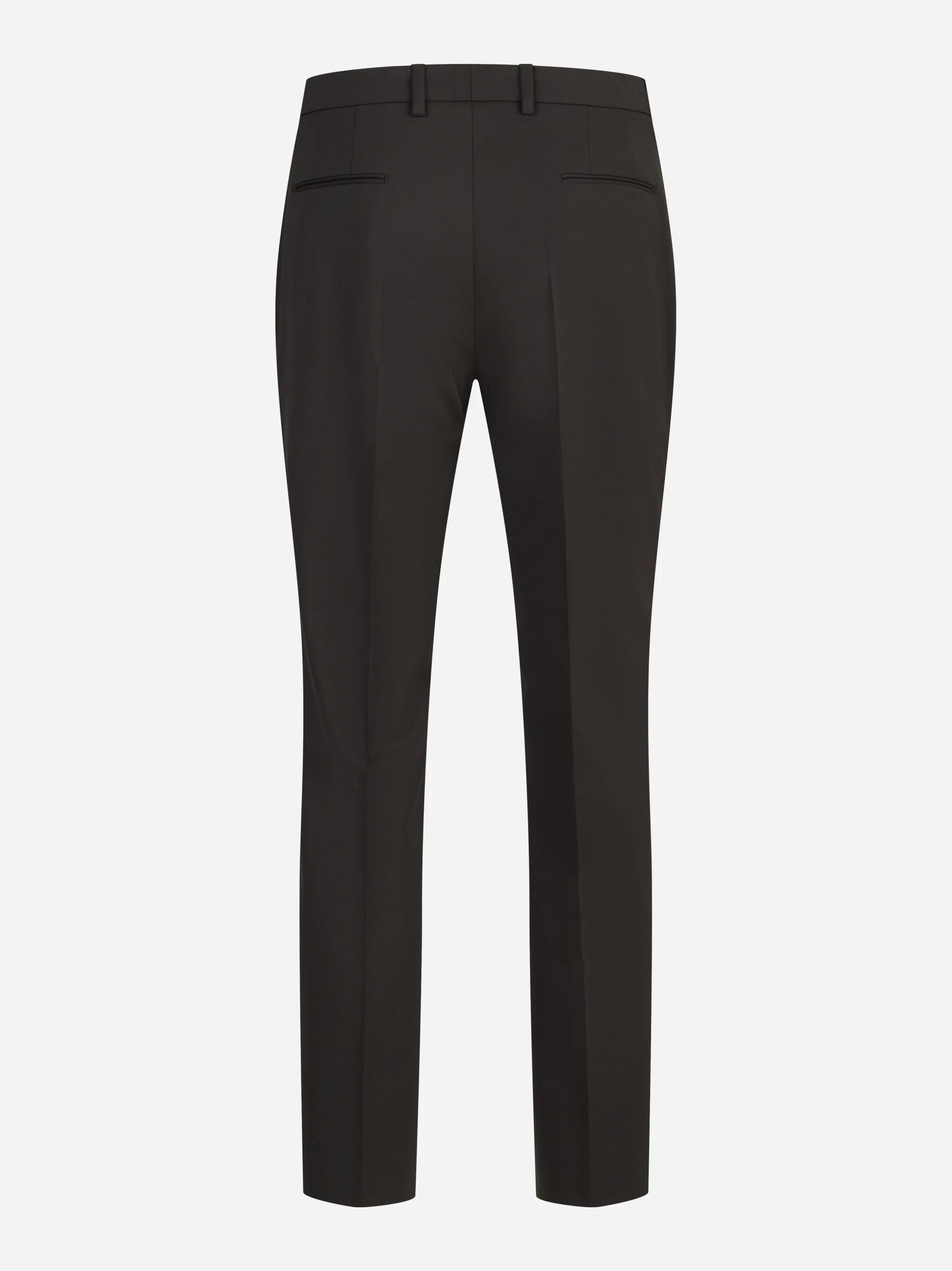 Pantaloni New York in lana stretch marroni - vista posteriore