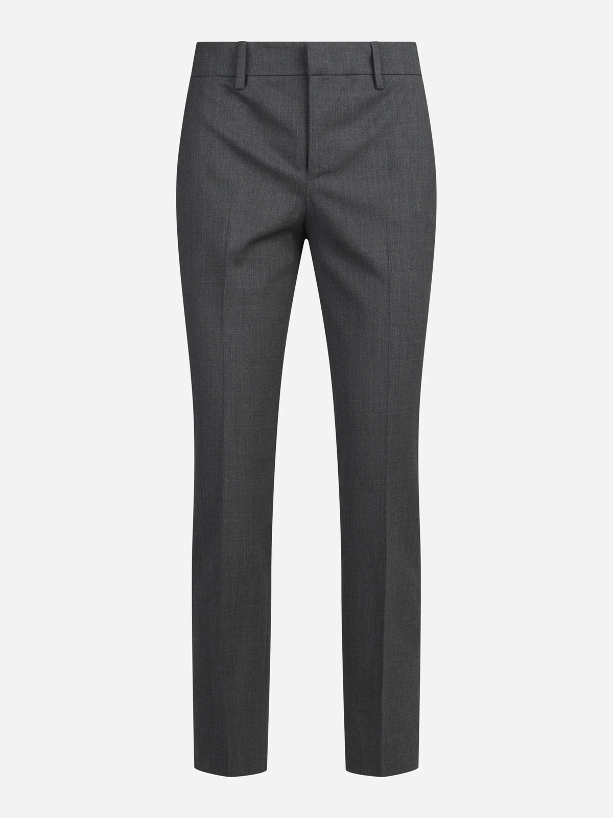 Pantaloni New York in lana vergine stretch grigi - vista frontale