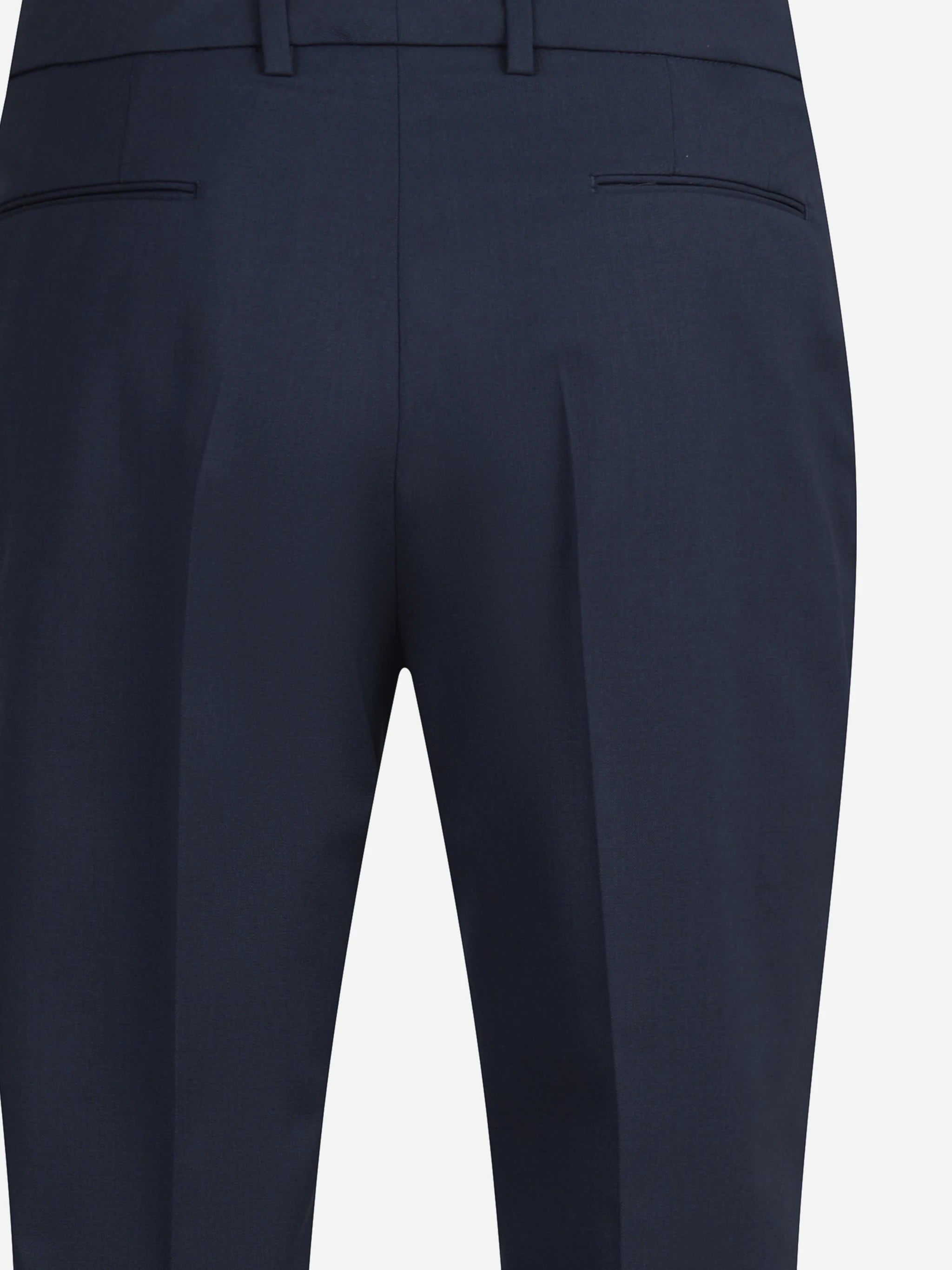 Pantaloni New York in lana vergine stretch blu - dettaglio del prodotto