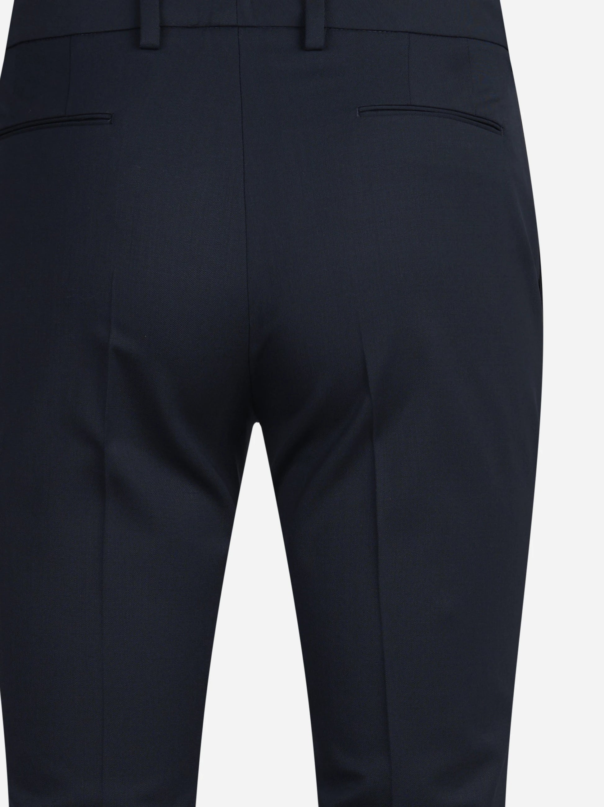 Pantaloni New York in lana vergine stretch blu - dettaglio del prodotto
