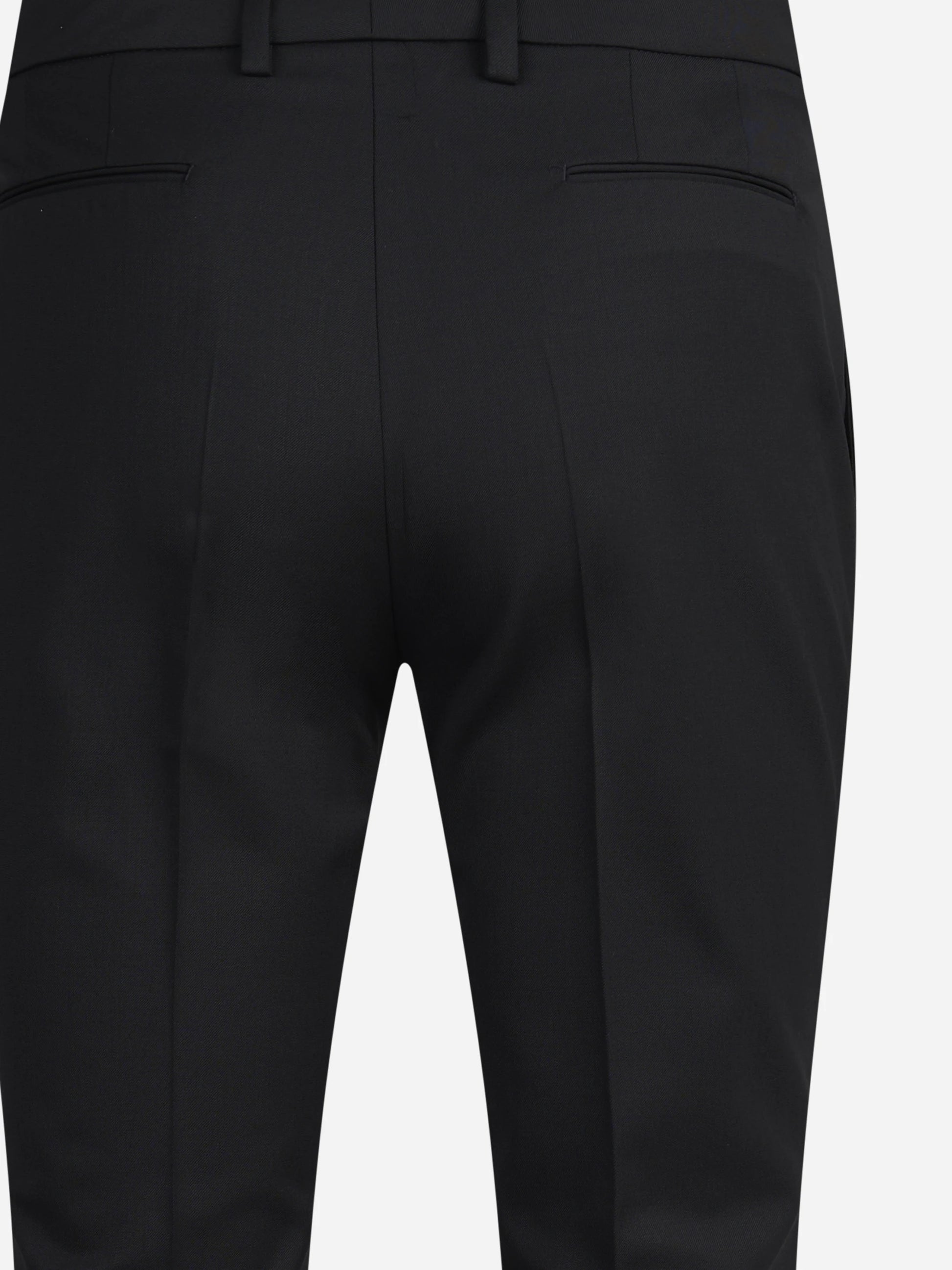 Pantaloni New York in lana vergine stretch neri - dettaglio del prodotto