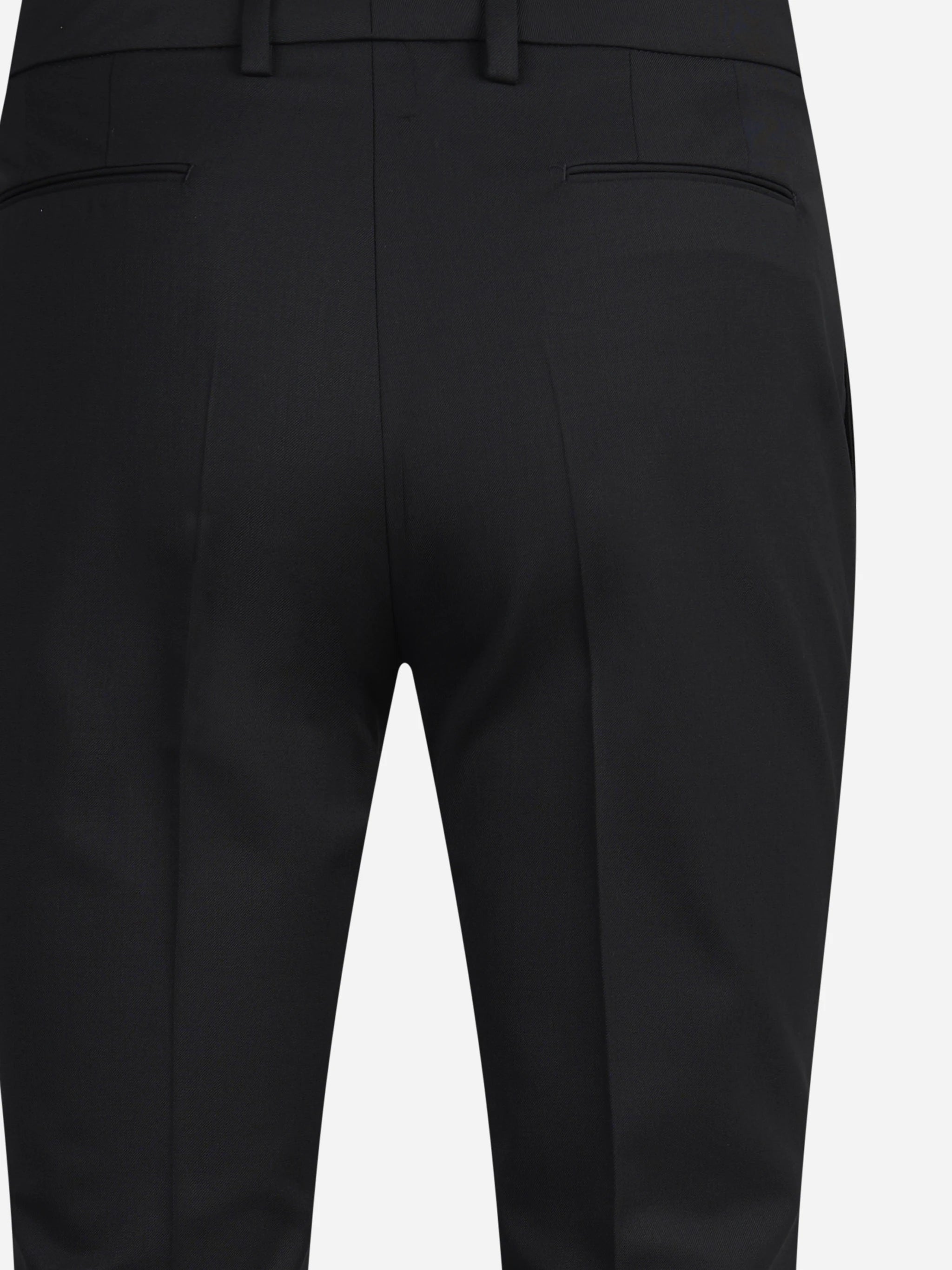 Pantaloni New York in lana vergine stretch neri - dettaglio del prodotto