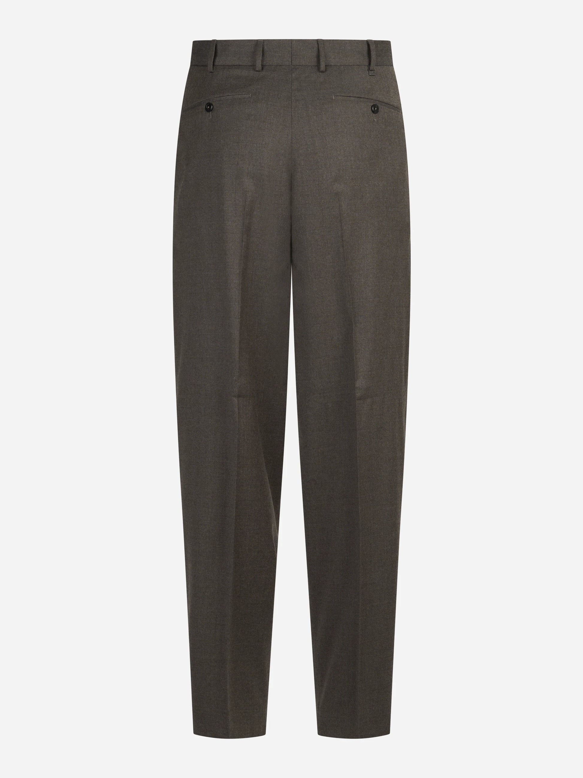 Pantalone doppia pince Wide marrone - vista posteriore