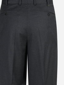 Pantalone doppia pince Wide grigio - vista laterale e dettagli